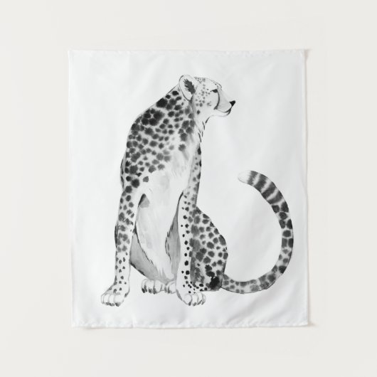 Chrome Cheetah Wandkleed (Voorkant)