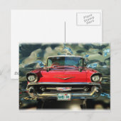 Chrome Chevy 57 Front Briefkaart (Voorkant / Achterkant)