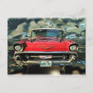 Chrome Chevy 57 Front Briefkaart
