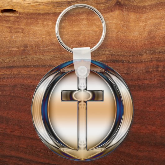 CHROME CROSS SLEUTELHANGER (Voorkant)