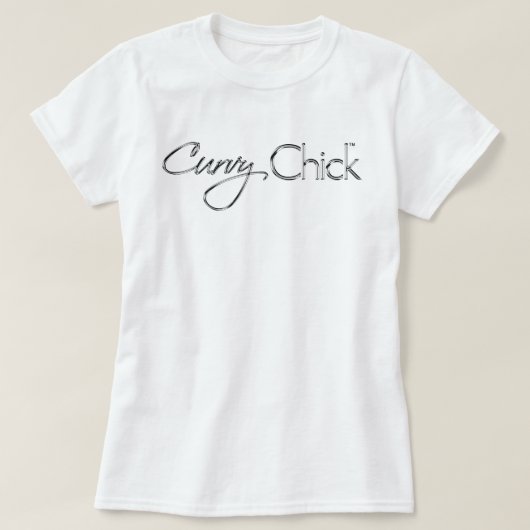 Chrome Curvy Chick Horizontale Logo T-shirt (Design voorkant)