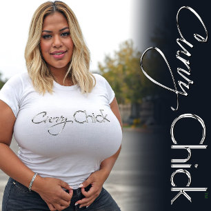 Chrome Curvy Chick Horizontale Logo T-shirt