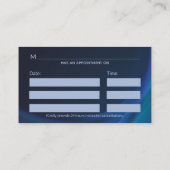 Chrome Dark Caduceus Holographic 3D Medical Afsprakenkaartje (Achterkant)