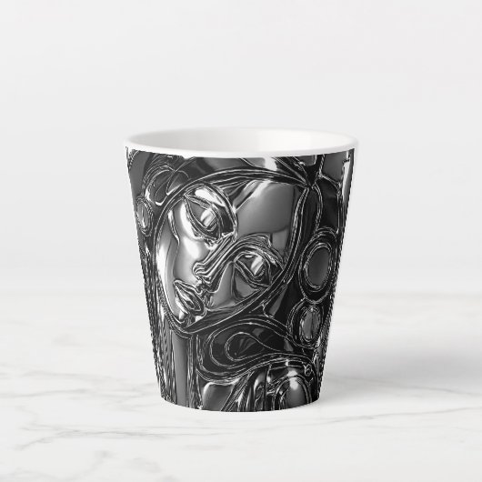 Chrome Daydream Vrouw Metaal Latte Mok (Voorkant)