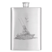 Chrome Deep Zee Fishin' Nautical Print Heupfles (Voorkant)