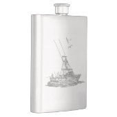 Chrome Deep Zee Fishin' Nautical Print Heupfles (Rechts)