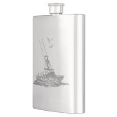 Chrome Deep Zee Fishin' Nautical Print Heupfles (Links)