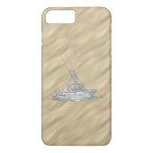 Chrome Deep Zee Vist Boat Sandy Beach Print Case-Mate iPhone Case (Achterkant)