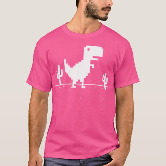 Chrome Dino White T-shirt (Voorkant)
