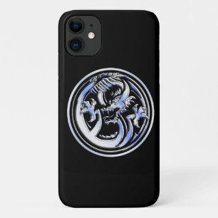 Chrome Dragon Crest on Black Print Case-Mate iPhone Case