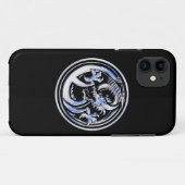 Chrome Dragon Crest on Black Print Case-Mate iPhone Case (Achterkant (horizontaal))