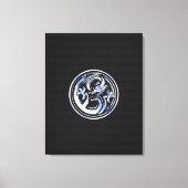 Chrome Dragon Crest on Carbon Fiber Print (Voorkant)