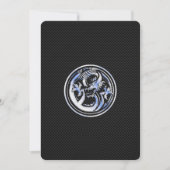 Chrome Dragon Crest on Carbon Fiber Print (Voorkant)