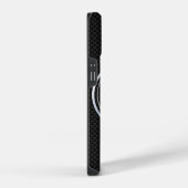 Chrome Dragon Crest on Carbon Fiber Print iPhone Hoesje (Rechterkant)