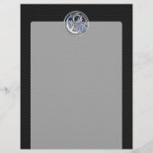 Chrome Dragon Crest zwarte koolstofvezel Afdrukken (Voorkant)