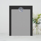 Chrome Dragon Crest zwarte koolstofvezel Afdrukken (Staand voorkant)