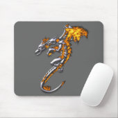 Chrome Dragon met Flames Muismat (Met muis)