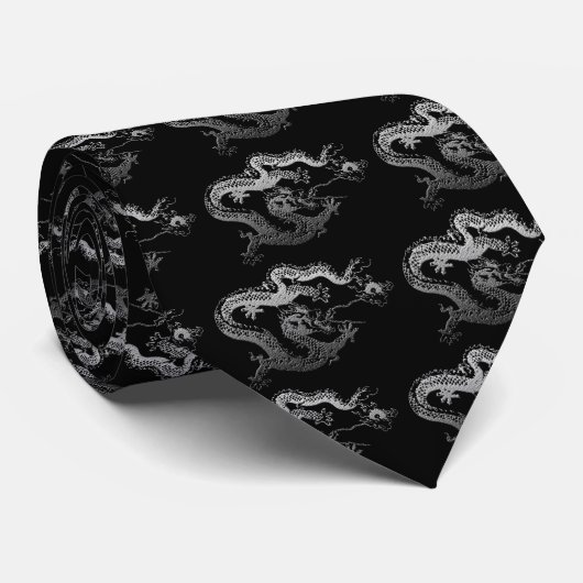 Chrome Dragon Stropdas (Opgerold)
