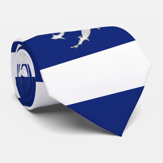 Chrome duiker en haaien op de Nautical marine Stri Stropdas (Opgerold)