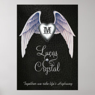 Chrome en Faux-Poster met leder Poster