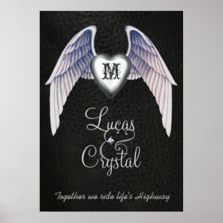Chrome en Faux-Poster met leder Poster