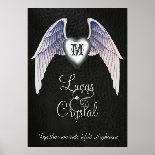 Chrome en Faux-Poster met leder Poster (Voorkant)