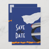 Chrome en Lace Biker slaan het Date Briefkaart op (Voorkant / Achterkant)