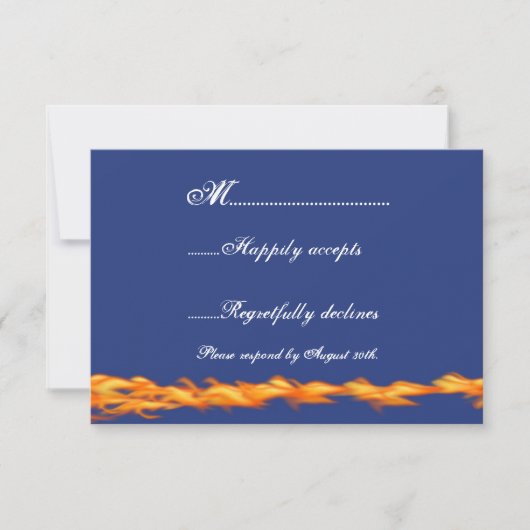 Chrome en Lace Biker Wedding RSVP Kaartje (Voorkant)