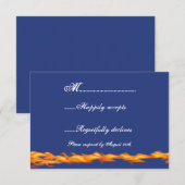 Chrome en Lace Biker Wedding RSVP Kaartje (Voorkant / Achterkant)