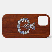 Chrome en Mahogany Wood Styles Scottish Thistle Case-Mate iPhone Case (Achterkant (horizontaal))