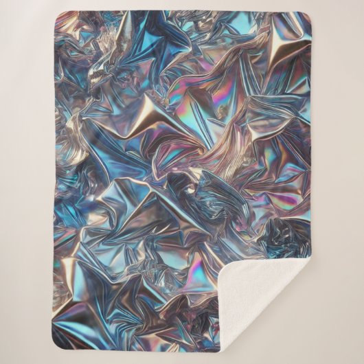 Chrome Folie Ultra-Cozy Deken – Futuristische Glan (Voorkant)