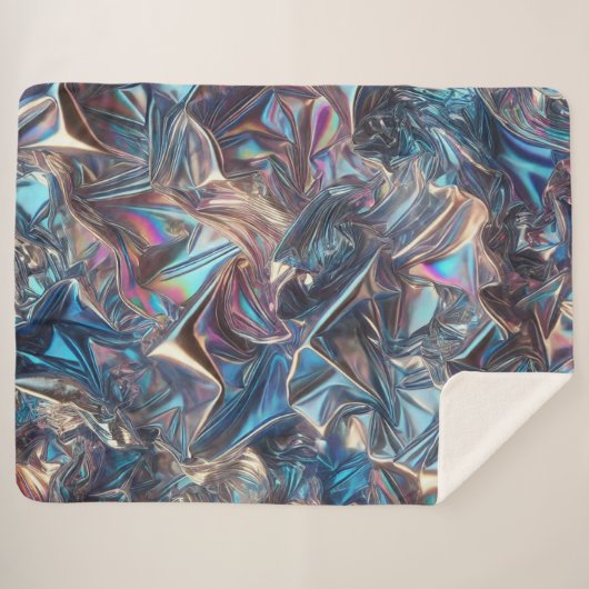 Chrome Folie Ultra-Cozy Deken – Futuristische Glan (Voorkant (horizontaal))