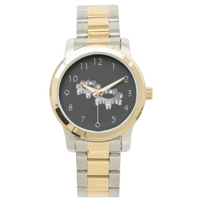 Chrome Gears Horloge (Voorkant)