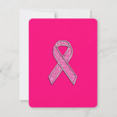 Chrome Glitter Style Pink Ribbon Awareness (Voorkant)
