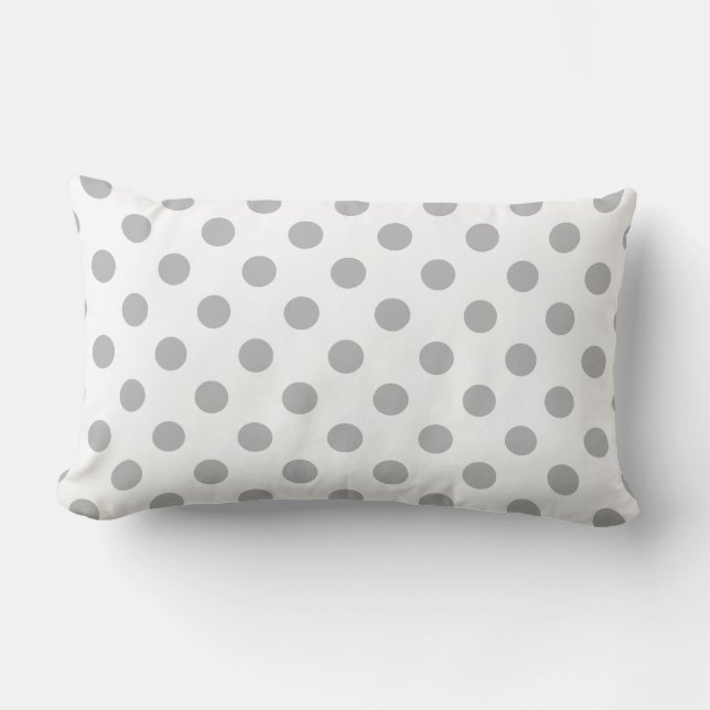 Chrome Gray Polka Dots Circles Kussen (Voorkant)