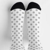Chrome Gray Polka Dots Circles Sokken (Top)