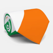 Chrome Green Harp Green Oranje Diagonals Stropdas (Opgerold)