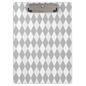 Chrome Grey Argyle lichtgrijs Small Diamond Shape Klembord (Voorkant)