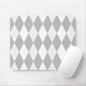 Chrome Grey Argyle lichtgrijs Small Diamond Shape Muismat (Met muis)