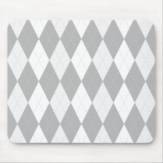 Chrome Grey Argyle lichtgrijs Small Diamond Shape Muismat
