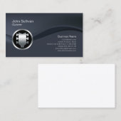 Chrome Guitar Headstock Gitarist Visitekaartje (Voorkant / Achterkant)