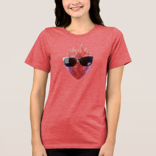 Chrome Hart Prikkeldraad 3D Render Tri-Blend Shirt