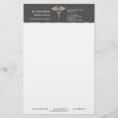 Chrome Holografisch 3D Medisch Caduceus Briefpapier (Voorkant)