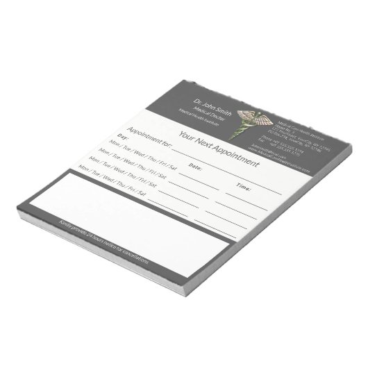 Chrome holografische 3D Caduceus medische afspraak Notitieblok (Linkerzijde)