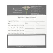 Chrome holografische 3D Caduceus medische afspraak Notitieblok (Voorkant)