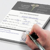 Chrome holografische 3D Caduceus medische afspraak Notitieblok