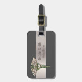 Chrome Holographic 3D Medical Caduceus Bagagelabel (Voorkant verticaal)