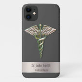 Chrome Holographic 3D Medical Caduceus Case-Mate iPhone Case (Achterkant)