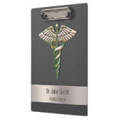 Chrome Holographic 3D Medical Caduceus Klembord (Links)