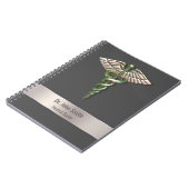Chrome Holographic 3D Medical Caduceus Notitieboek (Linkerzijde)